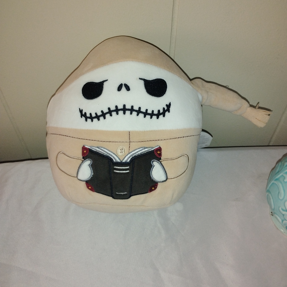 Squishmallows Tan and White Skeleton with Book Plush